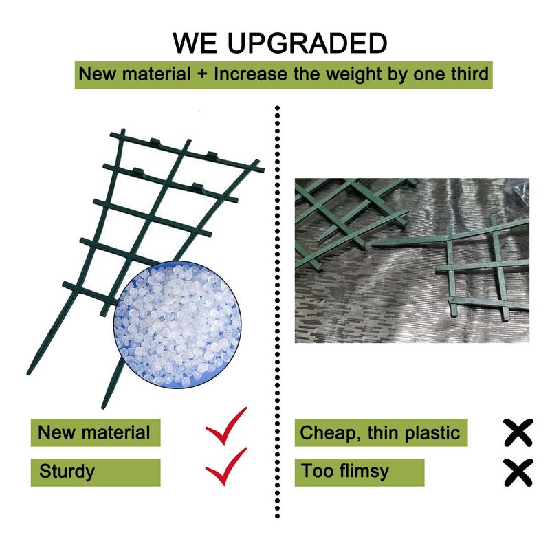 Feitore 12 Pcs Garden DIY Mini Climbing Trellis Plastic Superimposed Potted Plant Support Garden Trellises for Potted Climbing Plants Vines - Image 2